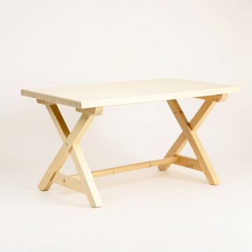 Oak Edge Empty Workshop Workbench - Cream (synthetic illustration; no displayed measurements)