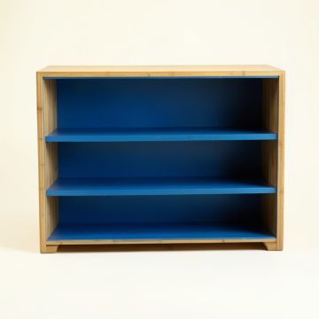 Harbor Bluff Low Bookcase - Blue (synthetic illustration; no displayed measurements)