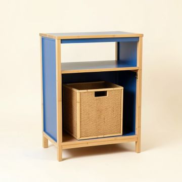 Brook Dell Freestanding Pull-Out Hamper Cabinet - Blue (synthetic illustration; no displayed measurements)
