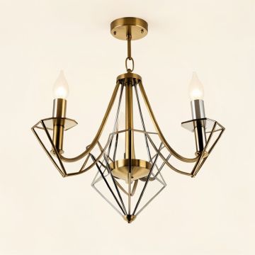 Carmen 8 - Light Lantern Geometric Chandelier (synthetic illustration; no displayed measurements)