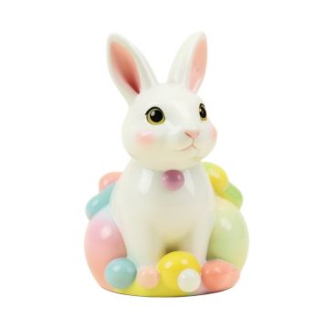 Rabbit And Bubbles Ceramic Night Light