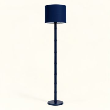 Heath Canyon Floor Lamp With A Plain Fabric Shade - Navy (synthetic illustration; no displayed measurements)