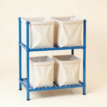 Aspen Bridge Laundry Sorting Station With Plain Removable Bags - Blue (synthetic illustration; no displayed measurements)