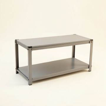 Maple Bridge Narrow Outdoor Storage Bench - Gray (synthetic illustration; no displayed measurements)
