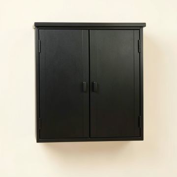 Flint Bend Wall-Mounted Entry Cabinet - Black (synthetic illustration; no displayed measurements)