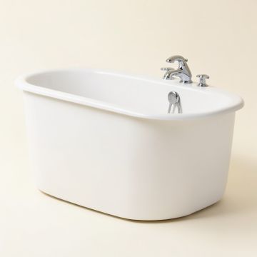 55 '' X 30 '' Bathtub With Faucet (synthetic illustration; no displayed measurements)