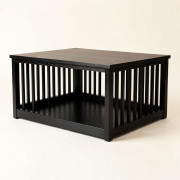Meadow Crossing Empty Furniture-Style Pet Crate - Black (synthetic illustration; no displayed measurements)