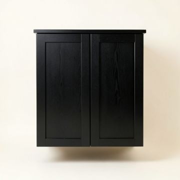 Holly Brook Wall-Mounted Laundry Cabinet - Black (synthetic illustration; no displayed measurements)