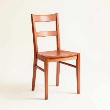 Oak Arc Dining Chair - Terracotta (synthetic illustration; no displayed measurements)