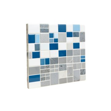 Arabesque 3 '' X 3 '' Glass Mosaic Subway Wall & Floor Tile