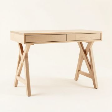 Clay Edge Writing Desk - Beige (synthetic illustration; no displayed measurements)