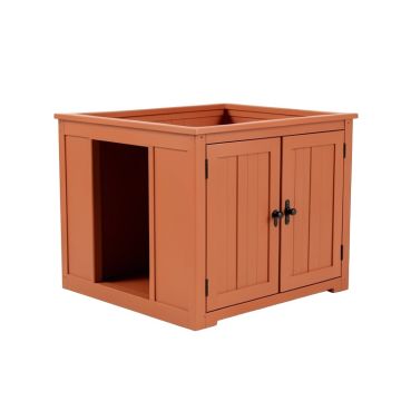 Meadow Field Empty Furniture-Style Litter Enclosure - Terracotta