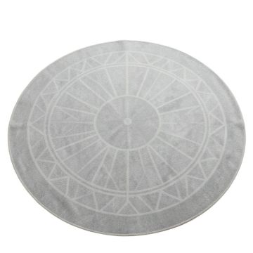 Holly Branch Round Area Rug - Gray (synthetic illustration; no displayed measurements)