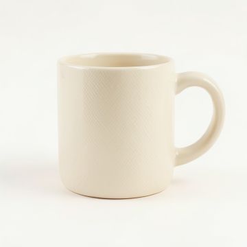 Stone Arc Ceramic Mug - Cream (synthetic illustration; no displayed measurements)