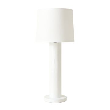 Willow Brook Floor Lamp With A Plain Fabric Shade - White