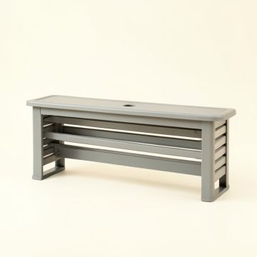 Linden Canyon Narrow Outdoor Storage Bench - Gray (synthetic illustration; no displayed measurements)