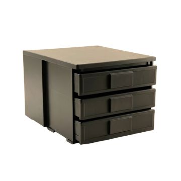 Lake Bend Small-Parts Storage Drawer Cabinet - Black