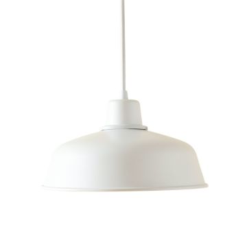 Rowan Canyon Pendant Light Suspended From One Plain Cable - White