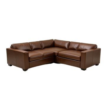 Lidio 159.5 '' Wide Genuine Leather Symmetrical Modular Corner Sectional