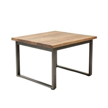 Dorset Rustic Metal Solid Wood Dining Table