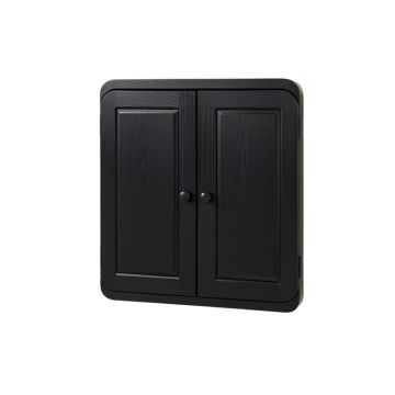 Cedar Edge Wall-Mounted Entry Cabinet - Black