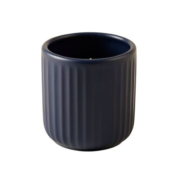 Alder Branch Empty Candle Holder - Navy