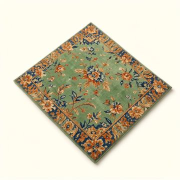 Broadus Floral Green/Blue/Orange Area Rug (synthetic illustration; no displayed measurements)
