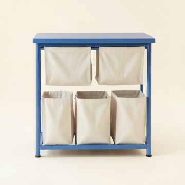 Laurel Crossing Laundry Sorting Station With Plain Removable Bags - Blue (synthetic illustration; no displayed measurements)