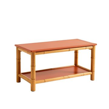 Pine Arc Indoor Bench - Terracotta