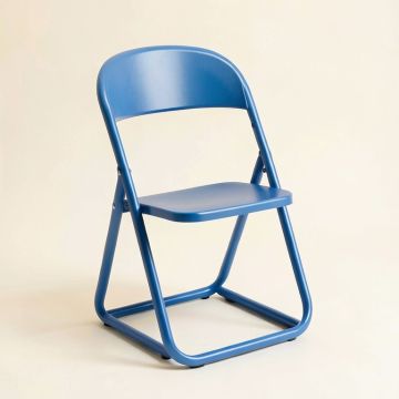 Heath Crest Folding Outdoor Chair - Blue (synthetic illustration; no displayed measurements)