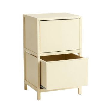 Linden Dale Freestanding Pull-Out Hamper Cabinet - Cream
