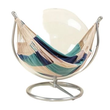 Luna Acrylic Bubble Accent Swing Chair With Stand