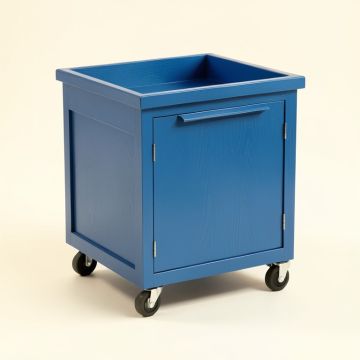 Hazel Bridge Empty Rolling Workshop Cart - Blue (synthetic illustration; no displayed measurements)