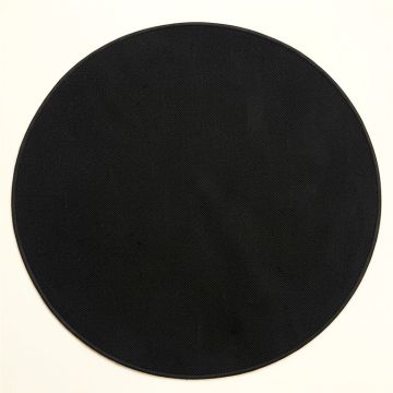Wren Crest Round Area Rug - Black (synthetic illustration; no displayed measurements)