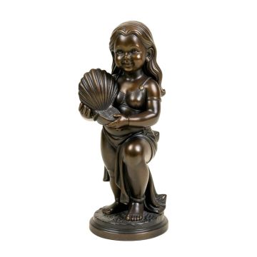 Amabillia Beautiful Girl Holding A Shell Statue