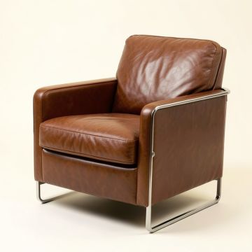 String 24 '' Wide Cowhide Armchair (synthetic illustration; no displayed measurements)