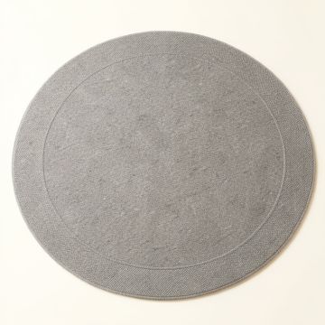 Holly Bluff Round Area Rug - Gray (synthetic illustration; no displayed measurements)