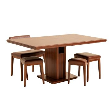 Dalke Mid-Century 5 Piece Pub Table Set