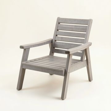 Bay Crest Outdoor Lounge Chair - Gray (synthetic illustration; no displayed measurements)