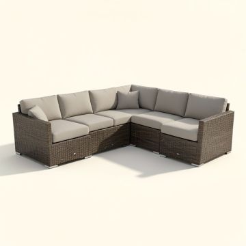 Waterbury 6 Piece Sectional Seating Group With Cushions (synthetic illustration; no displayed measurements)