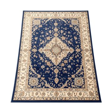 Hillsby Oriental Navy/Beige Area Rug