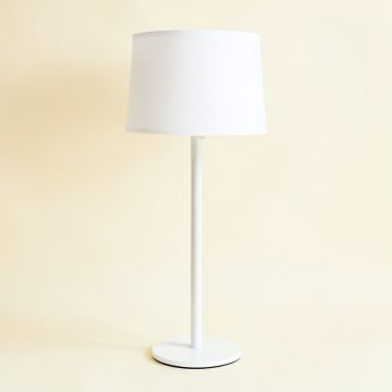 Spruce Crossing Floor Lamp With A Plain Fabric Shade - White (synthetic illustration; no displayed measurements)