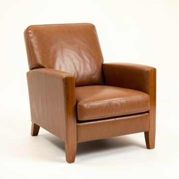 Aguilar 28 '' Wide Top Grain Leather Armchair (synthetic illustration; no displayed measurements)