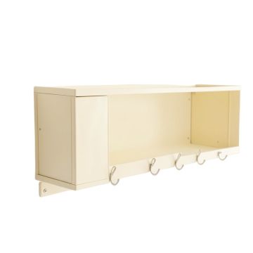 Elm Bend Wall-Mounted Entryway Organizer Shelf - Ivory