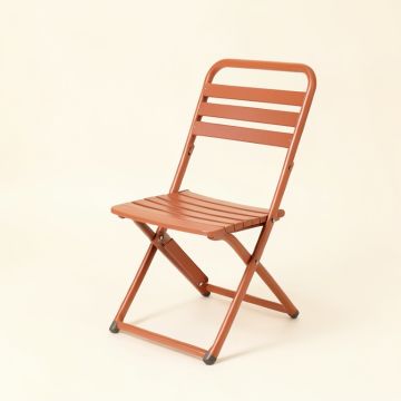 Willow Bridge Folding Outdoor Chair - Terracotta (synthetic illustration; no displayed measurements)