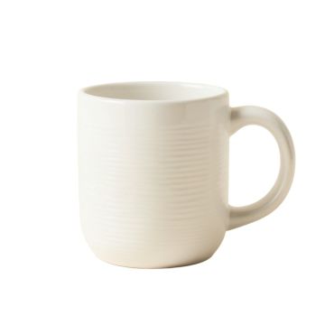 Oak Branch Ceramic Mug - White (synthetic illustration; no displayed measurements)