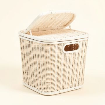 Hazel Canyon Laundry Hamper - White (synthetic illustration; no displayed measurements)