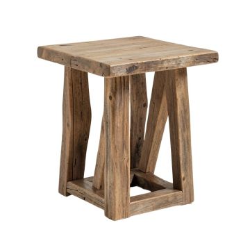 Gracie Oaks & Co. Driftwood Ashbrook Farmhouse End Table