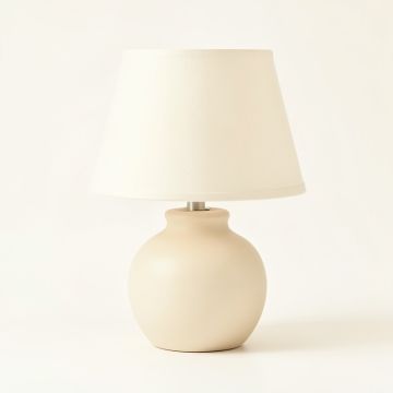 Laurel Brook Table Lamp With A Plain Fabric Shade - Ivory (synthetic illustration; no displayed measurements)