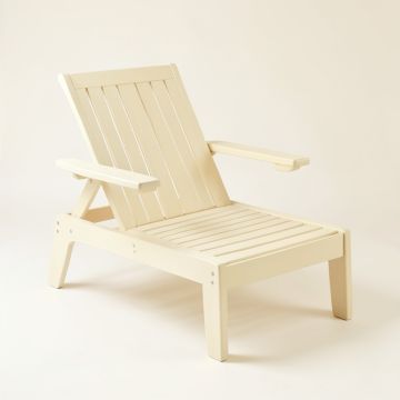 Field Bend Outdoor Lounge Chair - Cream (synthetic illustration; no displayed measurements)